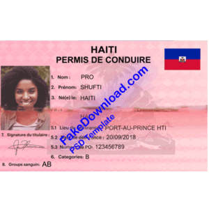 Haiti driver license psd fake template