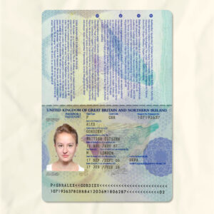 United Kingdom passport fake template