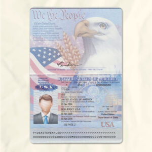 United States passport fake template