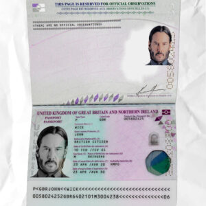Britain passport fake template psd
