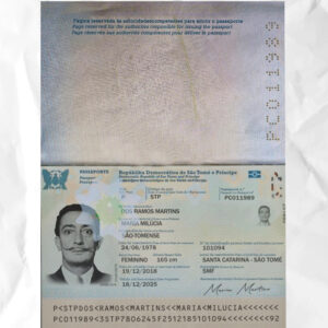 Sautme passport fake template psd