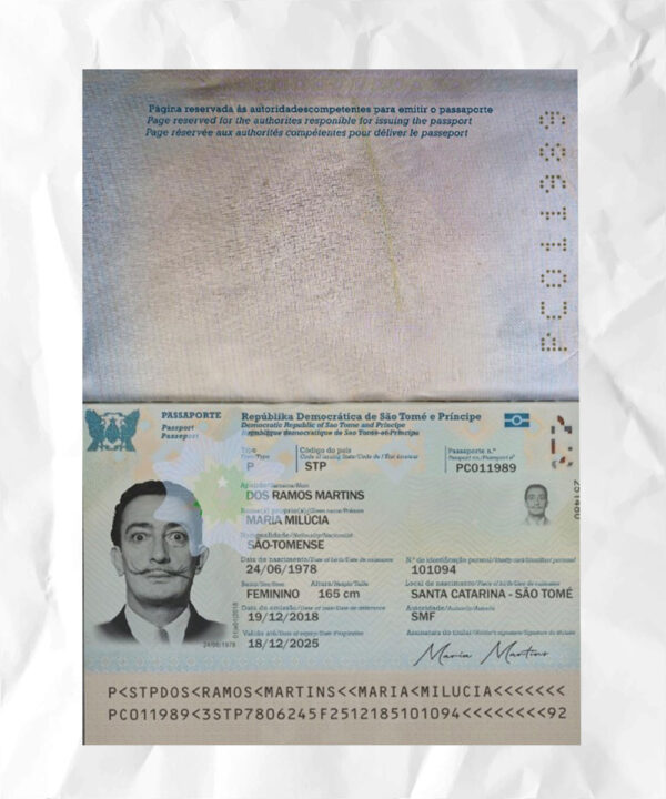 Sautme passport fake template psd