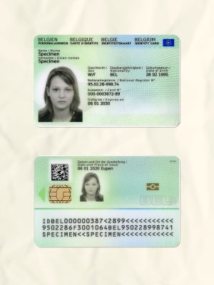 Belgium V2 National Identity Card Fake Template