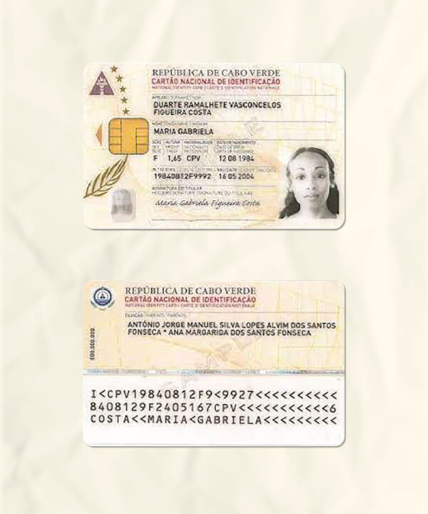 Capo verde National Identity Card Fake Template