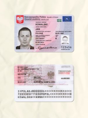 Polska National Identity Card Fake Template