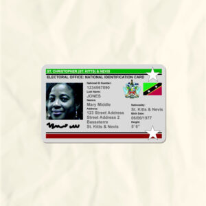 Saint Kitts and Nevis National Identity Card Fake Template