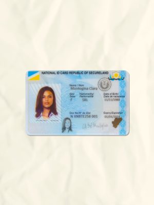 Secure Land National Identity Card Fake Template