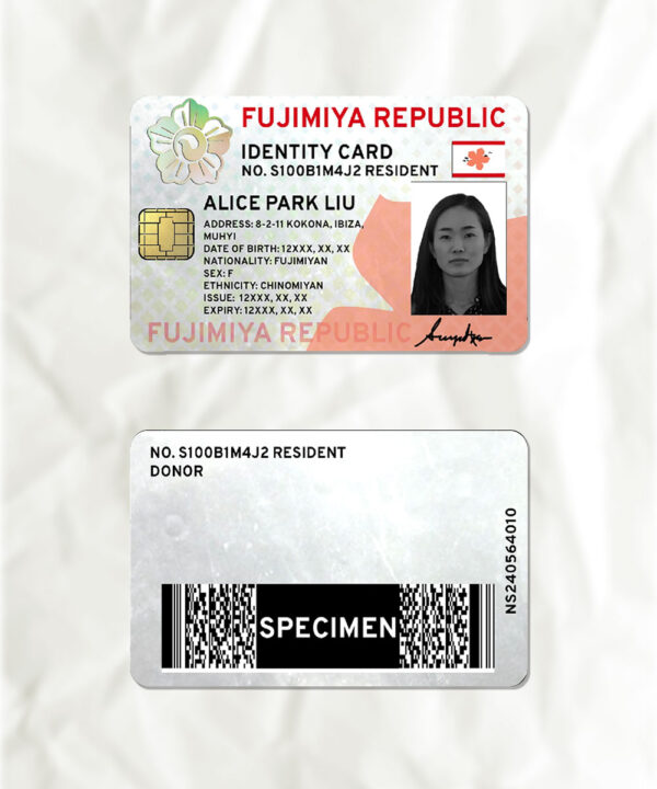 fujimiya National Identity Card Fake Template