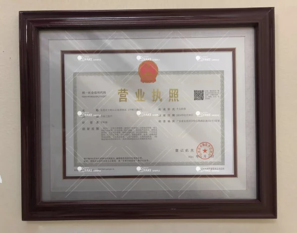China Business Licenses & Permits Fake Template