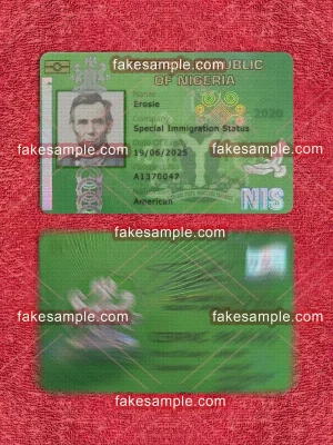 Nigeria Residence Card Fake Template