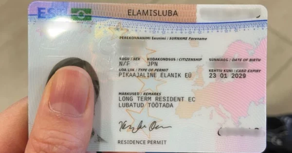 Estonia Residence Card Fake Template