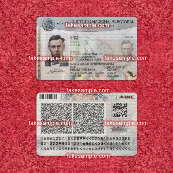 New Mexico National ID Card Fake Template