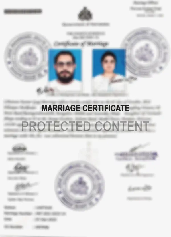 Marriage Certificate