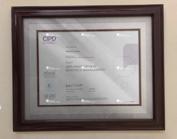 CIPD (Version 1) Diploma Certificate Fake Template