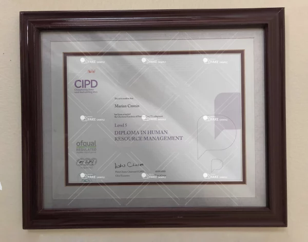 CIPD (Version 2) University Certificate Fake Template