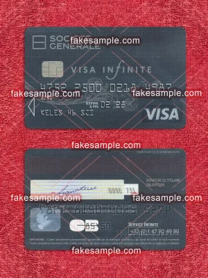 Societe Generale Visa Card Template (psd)